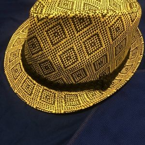 Cream/Black 100% Paper / Fedora HATS unisex....HOT